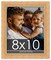 8x10 Modern Bamboo Picture Frame with UV-Resistant Acrylic & Acid Free Backing, Available in 5 Finishes - Gold, Silver, Brown, Black, and Natural